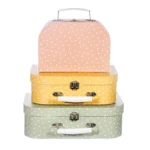 Earth Tones Spotted Suitcase - Set of 3