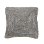 Grey Jute Cushion Cover